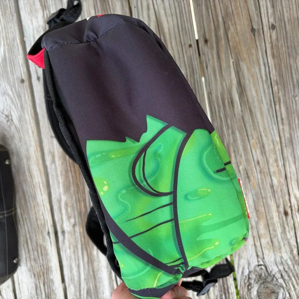 Sprayground Zombie Ooze Shark Central Backpack Black Green